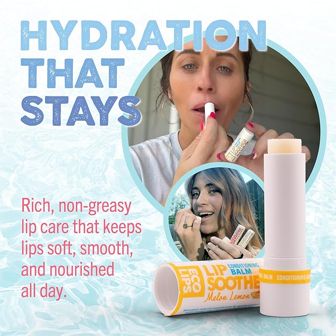 Eco Lips Conditioning Lip Soother Lip Balm – Natural & Moisturizing Lip Care with Shea & Murumuru Butter, Clean Beauty, Daily Hydration & Protection for Chapped Lips, Variety 3-pack 0.15 oz.