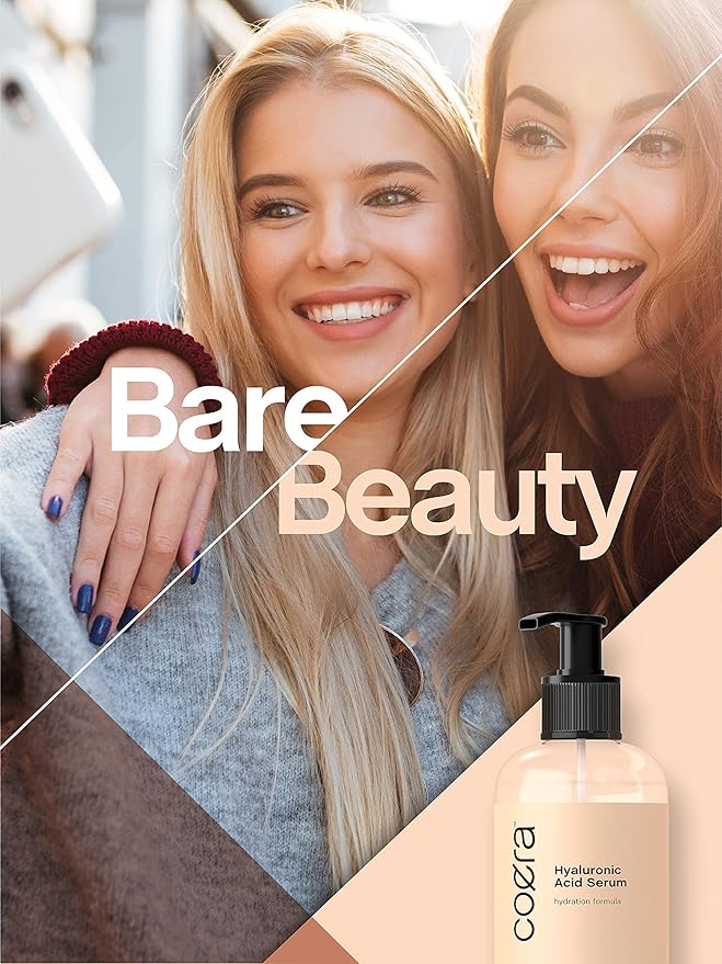 Coera Hyaluronic Acid Serum | 8 fl oz | Moisturizing and Hydrating | For Face, Skin, Hair & Nails | Paraben & SLS Free