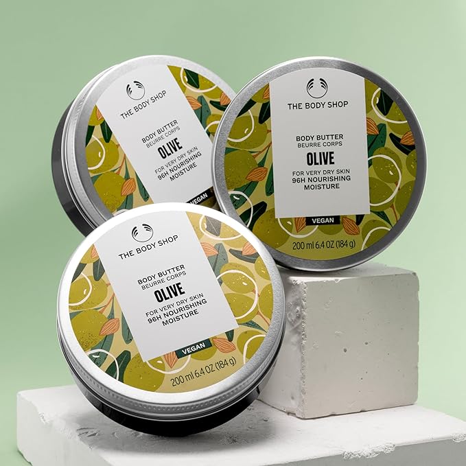 The Body Shop Olive Body Butter – Nourishing & Moisturizing Skincare for Very Dry Skin – Vegan – 6.75 oz