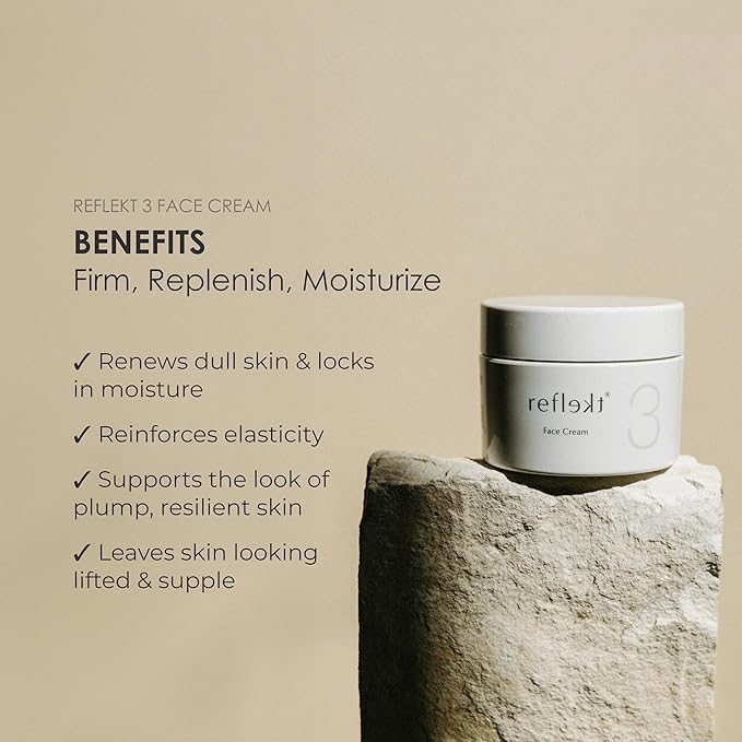 REFLEKT 3 – Power Peptide Sculping Face Cream – Polyglutamic Acid (PGA), Squalane & Hyaluronic Acid for Renewed, Smoother & Firm Skin. Clean, Vegan, Cruelty-Free, Fragrance & Paraben-Free Formula