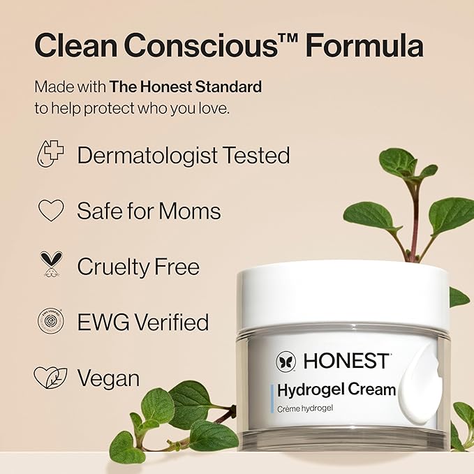 Honest Beauty Refill Pod for Full Size Hydrogel Cream, Lightweight and Moisturizing Water Cream, Gentle Sensitive Skin, Fragrance-Free, Vegan, 1.7 fl oz