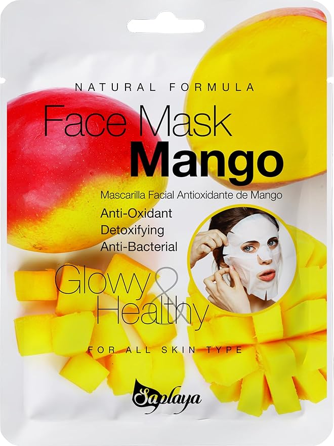Saplaya Face Masks 6 Pack Scented Facemask Sheets Skin Care Mask Single Scent K-Beauty Natural Formula