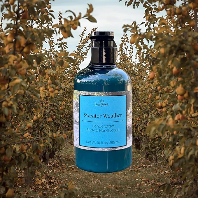 PJ's Sweater Weather Handcrafted Luxury Body Lotion – Moisturizing, Non-Greasy Skincare with Natural Ingredients, Paraben-Free & Cruelty-Free, 10 oz