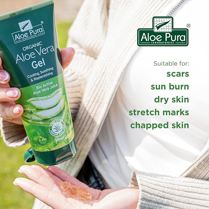 Aloe Pura Organic Aloe Vera Gel & Vitamin A C & E 6.8 fl oz