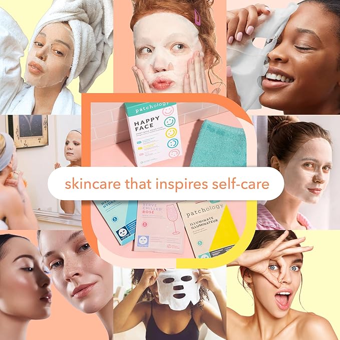 Patchology Exfoliating Face Mask - Exfoliate Mate Sheet Mask with Papaya and Pineapple gently unclogs pores and brightens skin, Lactid Acid (AHA) helps reduce fine lines and wrinkles (1 Mask)