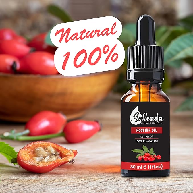 Rosehip Oil for Face, Cold Pressed Rose Hip Seed Oil, Carrier Oil for Skin-1 Fl Oz (30 ml)
