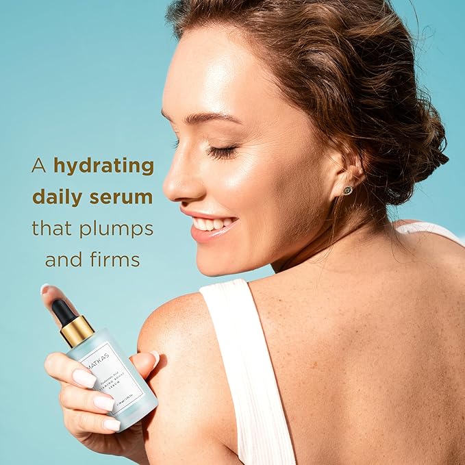 MATKAS Korean Firming Boost Hydrating Hyaluronic Acid Serum 1 Fl. Oz. - Hyaluronic Acid + 2% Niacinamide Serum for Dry Skin, Anti Aging Korean Peptides Moisturizer for Face, Deep Facial Skin Hydration
