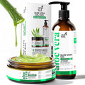 artnaturals Aloe Vera Gel Set - JUMBO 20oz - Sunburn Relief & Hydration for Face, Body, Scalp & Hair - Calming Moisturizer After Sun Exposure - Freshly Harvested within 12 Hours
