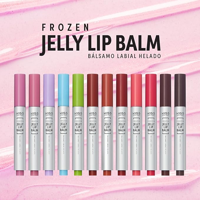 KISS NEW YORK Frozen Jelly Lip Balm Pen, High Shine Lip Gloss for Sheer Tint, Hydrating Melting Lipstick With Hyaluronic Acid, Cooling Effect With Menthol, Non-Sticky & Long Lasting (Soft Pink)