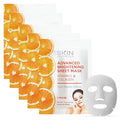 Skin Aesthetics Vitamin C & Collagen Sheet Face Mask - Reduces Wrinkles & Age Spots, Hydrating - Dermatologist Tested Korean Skincare - Clean Beauty, Cruelty-Free - 5 Masks