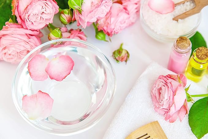Rose Hydrosol Water, Pure Rosewater Spray Mist Bulk, Hydrating Face Toner Rose Water for Skin and Hair Linen Spray for Sheets Room Freshener Body Spray Refill By Organic Pure Oil, 32 oz