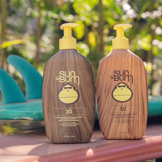 Sun Bum Original SPF 50 Sunscreen Body Lotion - Broad Spectrum Moisturizing Sunscreen with Vitamin E - Hawaii 104 Act Compliant (Made Without Octinoxate & Oxybenzone) - 16 oz,(Pack of 2)