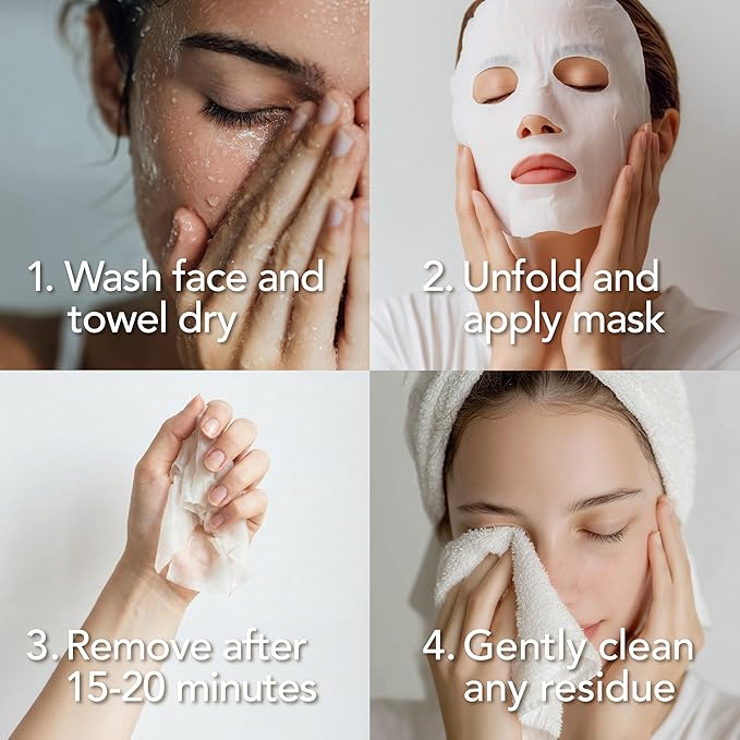 Saplaya Scented Facemask Sheets Skin Care Mask Single Scent K-Beauty Natural Formula(Coffee 12 Pack)