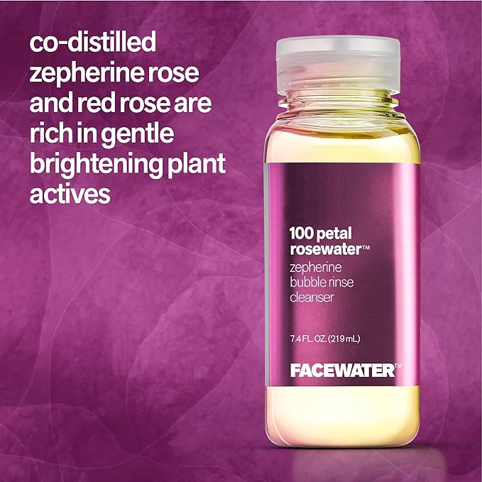 Facewater 100 Petal Rosewater Zepherine Bubble Rinse Cleanser