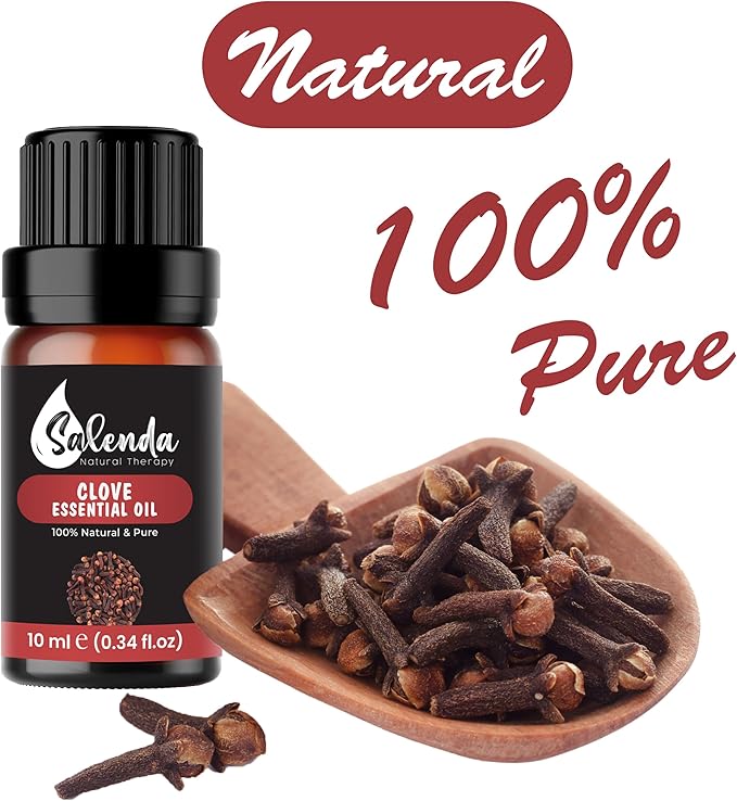 Clove Essential Oil for Diffusers for Home, Clove Oil for Teeth and Gums, Aromatherapy Oils, 100% Pure Natural, 0.34 Fl Oz (10 ml)
