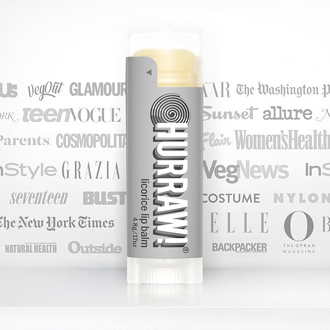 Hurraw! Licorice Lip Balm, 3 Pack: Organic, Certified Vegan, Cruelty and Gluten Free. Non-GMO, 100% Natural Ingredients. Bee, Shea, Soy and Palm Free. Made in USA