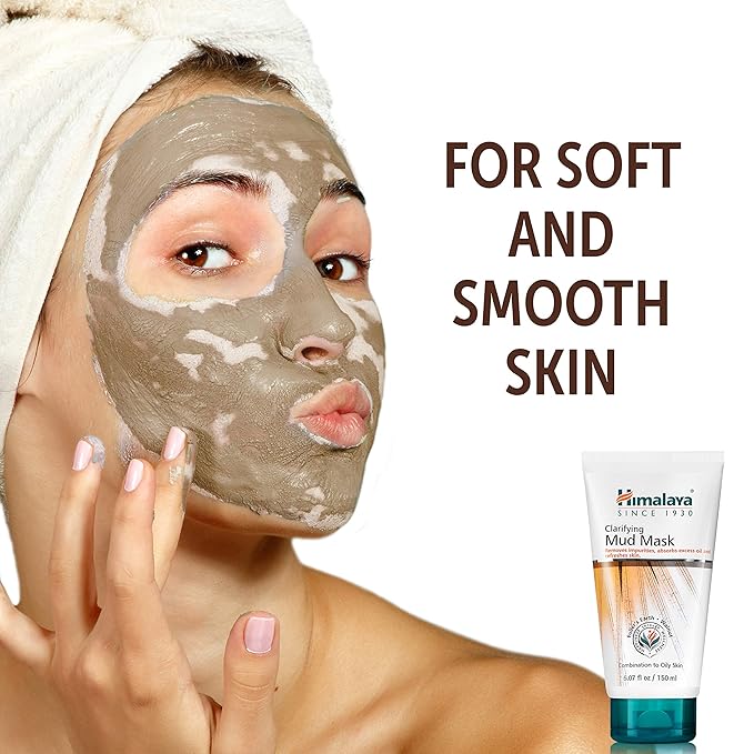 Himalaya Clarifying Mud Mask for Purifying & Deep Cleaning, to Hydrate & Rejuvenate Tired Skin, 5.07 oz