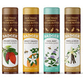 Badger Cocoa Butter Lip Balm Set, 100% Organic, Long Lasting Lip Moisturizers, Lip Care Variety Pack (Cocoa, Orange, Mint & Vanilla), All Natural Lip Balms, 4-pack
