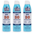 Coral Isles Sunscreen Spray SPF 50 - Hawaii Reef Safe Act Compliant - Oxybenzone & Octinoxate Free - Broad Spectrum - Water Resistant, 6 Fl Oz (Pack of 3)
