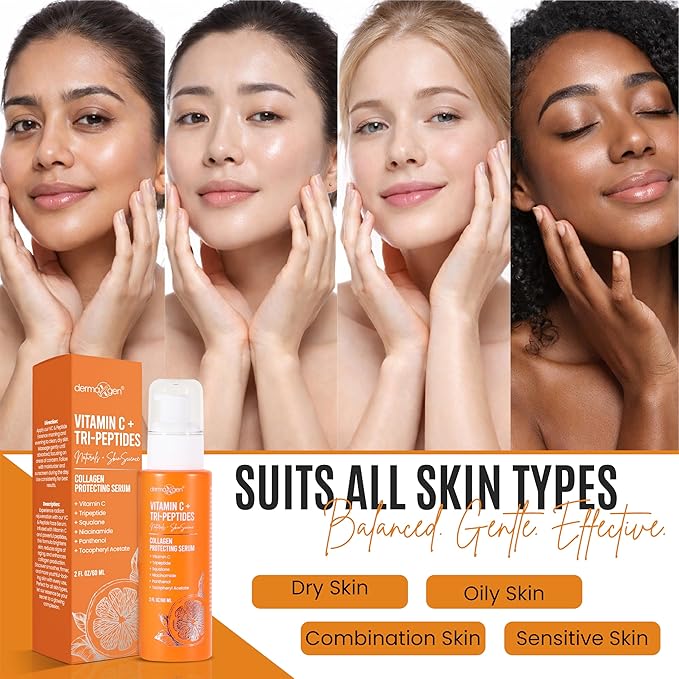 Vitamin C + Tri-Peptide Bright Idea Serum – Skin Brightening + Barrier Boost Complex for Radiant, Firm Skin – Anti-Aging Face Serum Boosts Collagen & Elasticity - 2 fl oz