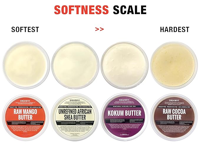 Sheanefit Raw Unrefined African Shea Butter, Natural Body Butter, Soft & Smooth Daily Moisturizer For Face & Body Ivory 8oz (Pack of 1)