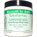 Blossom to Bath Eucalyptus Lemongrass Cocoa Mango Body Cream (8 Ounce) - Pure Essential Oil Fragrance - Feels Like A Lotion And Works Like A Butter with a Herbally Clean Natural Scent