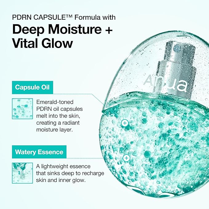 ANUA PDRN Collagen Glow Facial Serum Spray, Hydrating Face Mist, Hyaluronic Acid, dewy glass finish, All Skin Types, Instant Plumping Hydration, Firming Care, Korean Skincare, 1.01 fl oz