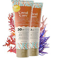 Stream2Sea Coral Care - Reef Safe Sunscreen SPF 30 Travel Size - First Reef-Approved Natural Mineral Sun block Boosts Coral Growth, Water resistant, Biodegradable, Eco-Friendly - 2 Pack