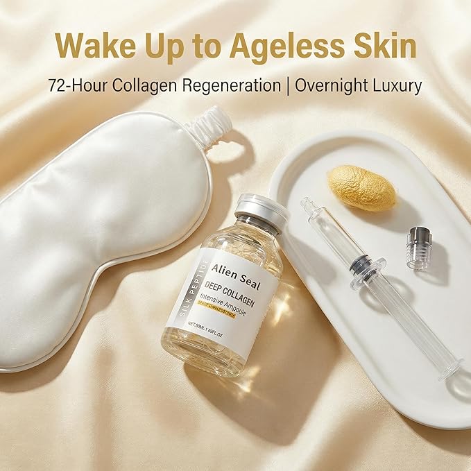 Silk Peptide Intensive Lifting Ampoule | Moisturizes, firms and lifts, Korean anti-aging facial essence, smooths wrinkles, improves elasticity | Christmas gift for women, 50ml/1 ampoule (2pcs, 1)