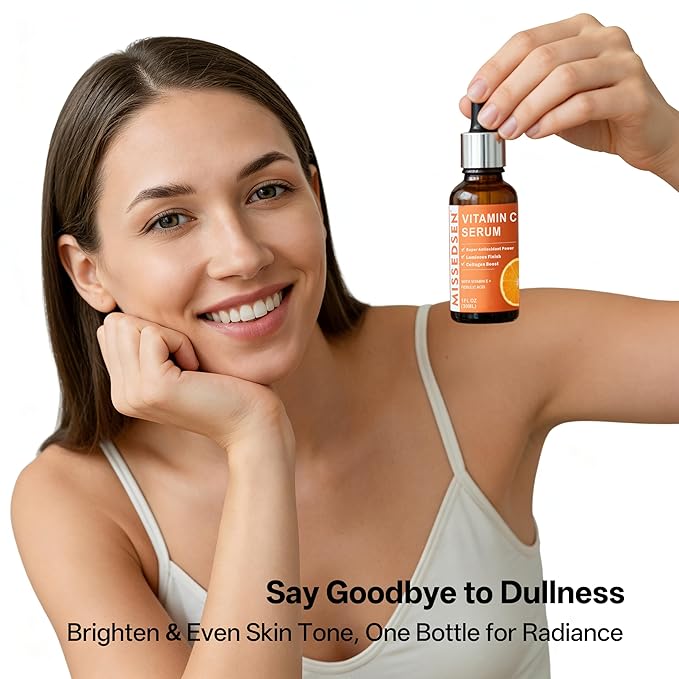 Vitamin C Serum for Face with Vitamin E & Ferulic Acid, Smoothes Wrinkles,Improves Elasticity,Firms Skin 1 Oz for Face Care, Daily Use