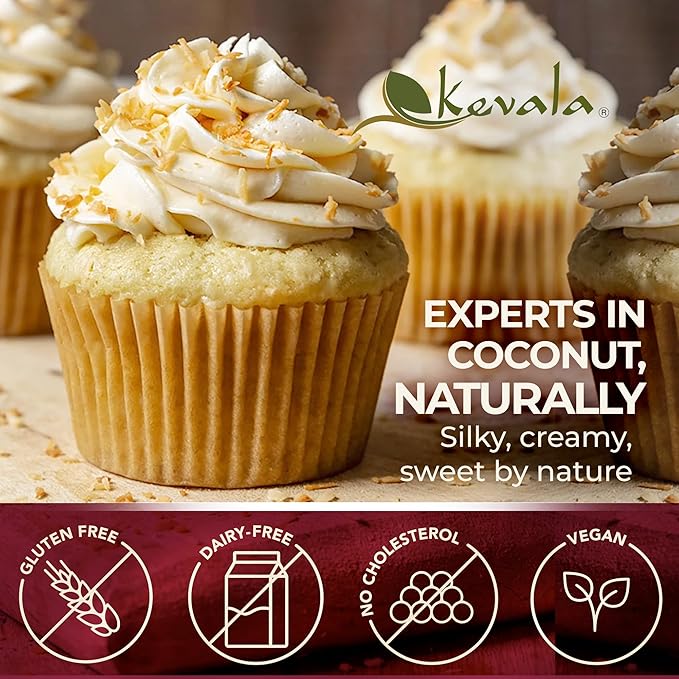 Kevala Organic Coconut Butter - Natural Plant-Based Sandwich Spread, Made in USA, Spreadable Coconut Cream for Daily Baking and Cooking, Nutritious Addition to Snacks and Breakfasts, 2 lb