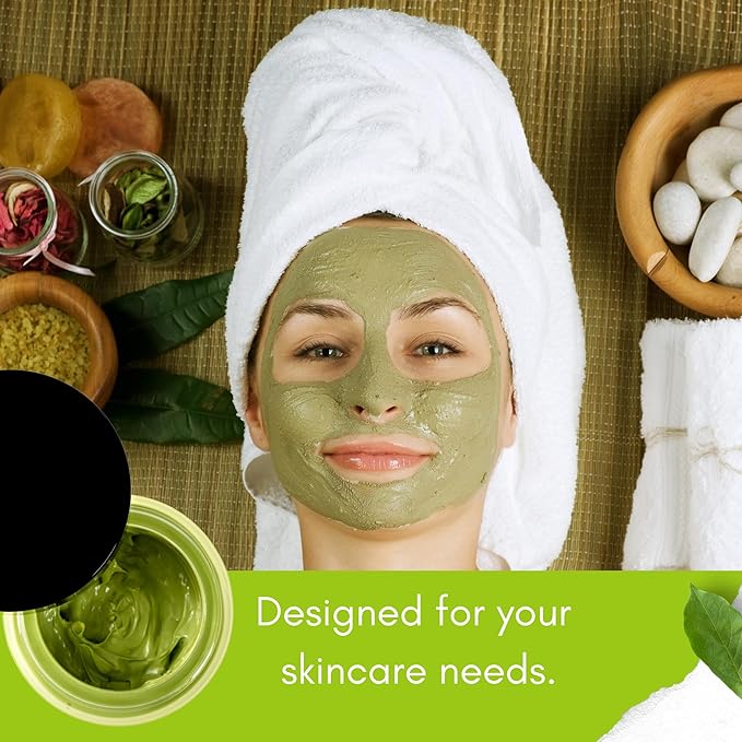 Green Tea Matcha Mud Mask with Aloe Vera, Deep Cleansing, Hydrating, and Relaxing Volcanic Clay Facial Mask, 3.53 oz/100g