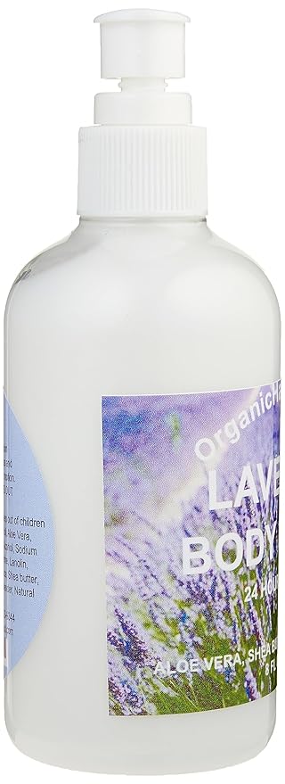 Organic Hair Solution-Body Lotion -Daily Moisturizing- with Soothing Aloe Vera and Vitamin E- Dry Skin, Non-Greasy-Shea Butter, Almond oil- For both Males & Females- Natural Fragrance-Vegan (Lavender)