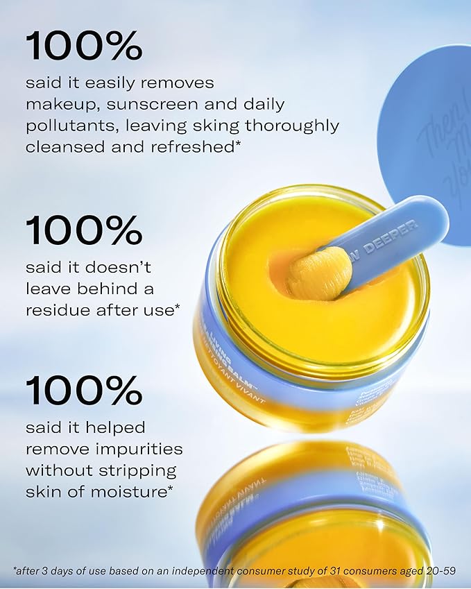 Then I Met You Living Cleansing Balm, Makeup Remover, Cleansing Oil, Face Cleanser, Melts Makeup & Sunscreen, Non-Stripping Zero Residue Oil Cleanser, First-Step Clean Vegan Korean Skincare
