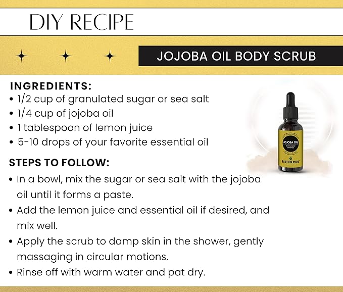 Earth N Pure Jojoba Oil Cold Pressed Natural and Therapeutic Grade for Skin & Hair 100 ml