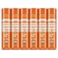 Dr. Bronner’s Organic Lip Balm 6-Pack (.15oz) Natural, Moisturizing, Petroleum-Free Lip Balm with Beeswax & Avocado Oil for Dry Lips, Men & Women - Orange Ginger