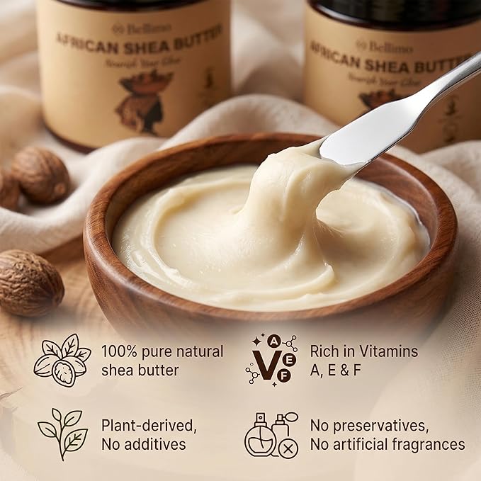 Raw Shea Butter, Unrefined African Shea Butter, Face & Body Care Moisturizer for Homemade Soap, Creams, and Lip Products with Premium Packaging, 16 oz Can