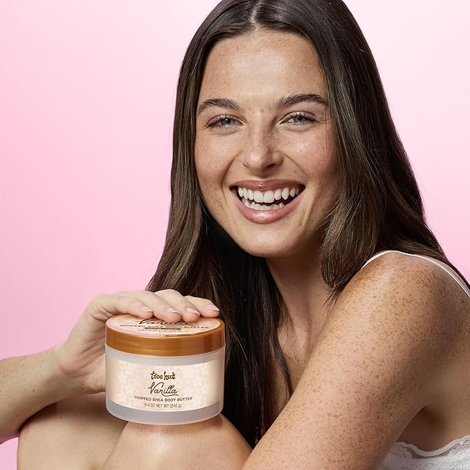 Tree Hut Vanilla Whipped Shea Body Butter, Hydrating & Nourishing Body Lotion with Natural Oils, Moisturizer for Soft & Smooth Skin, 8.4 Oz