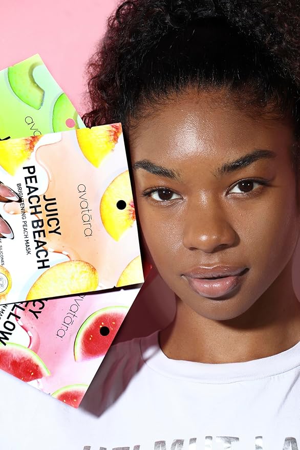 Avatara Juicy Watermellow Facial Mask 15 Sheets, Hydrating Mask, Sheet Masks, Watermelon Extract & Hyaluronic Acid, Face Mask Skincare Beauty Essential, Moisturize & Nourish Dry, Tired Skin, 15 Pack