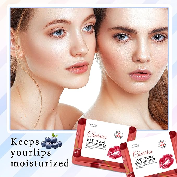 30PCS Moisturizing Lip Masks Set, Overnight Bulk Lip Patches, Long-lasting Hydrating Sleeping Lip Plumping Masks for Women 01
