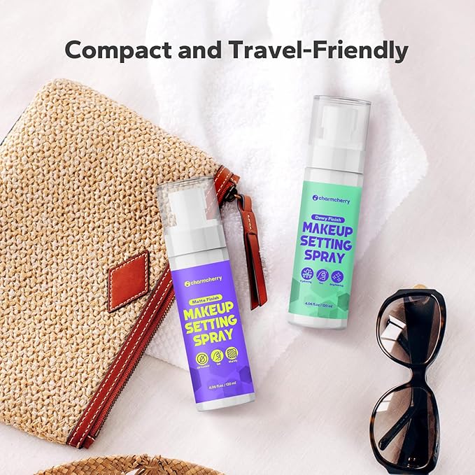 Makeup Setting Spray (4.06 Fl Oz), Dewy Finish Setting Spray for Makeup, Hydrating Makeup Setting Spray for Long Lasting Glow, Dewy Look Setting Spray for All Skin Types