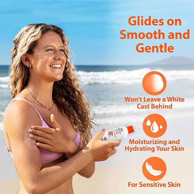 Safe Sea Jellyfish Sting-Blocking Sunscreen, SPF 50+ Lotion 4oz, Waterproof, Biodegradable, Coral Reef-Safe – Body and Face Sunscreen, Anti-Jellyfish and Sea-Lice sting protection. 4 FL Oz (Pack of 3)