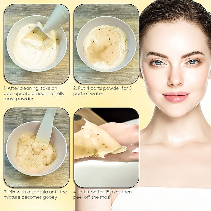 Vajacial Hydro Jelly Mask Powder for Face, Jelly Mask for Facials Professional, Jelly Facial Mask for Teens and Women. Jelly face mask. (Nicotinamide)
