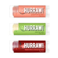 Hurraw! Grapefruit, Mint, Black Cherry Tinted Lip Balms, 3 Pack Bundle: Organic, Certified Vegan, Cruelty and Gluten Free. Non-GMO, 100% Natural. Bee, Shea, Soy & Palm Free. Made in USA