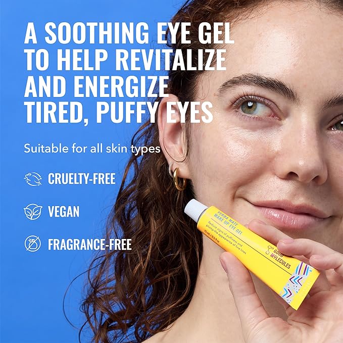 Good Molecules Yerba Mate Wake Up Eye Gel Pack 2 – 15 ml Each | Hydrating Under Eye Gel with Hyaluronic Acid & Caffeine for Dark Circles and Puffiness