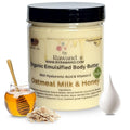 Handmade Luxurious Emulsified Body butter with Shea, Kokum & Cocoa butter based with natural oils - non greasy, moisturizing, Rich (Oatmeal Milk & Honey)