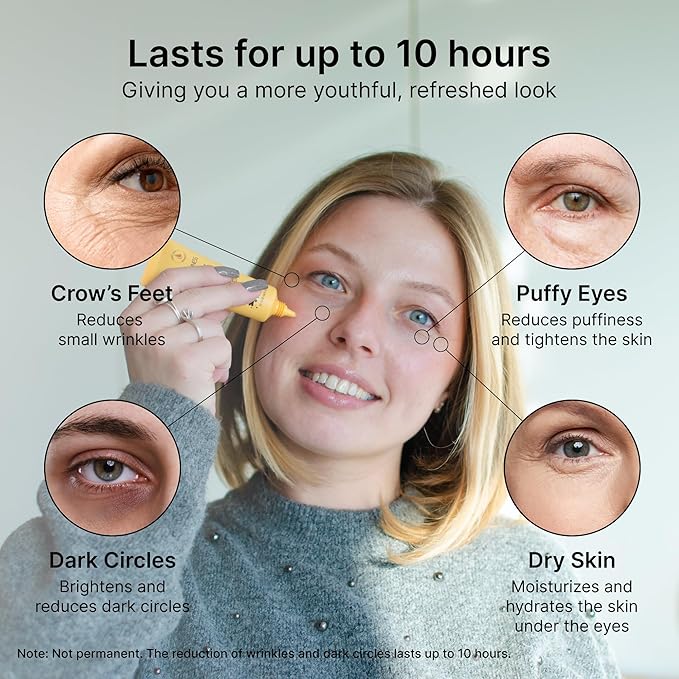 SEAMANTIKA PUFFINESS AWAY Eye Cream 0.8 fl.oz - Instant Eye Bag Remover Puffiness with Eyeliss; Vitamin C, Under Eye Puffiness Reducer Instant Results, Temporary Reduction of Wrinkles & Dark Circles