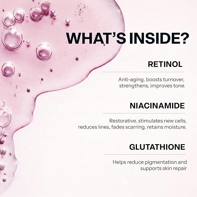 Retinol & Niacinamide Serum For Face – Softens Fine Lines, Refines Pores & Evens Tone For a Smoother Look – Dermatologist Tested, Korean Skin Care, Vegan, Clean Beauty – 1.69 Fl Oz