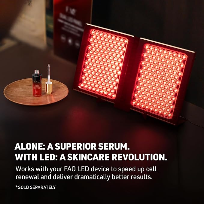 FAQ Red Light Peptide Serum – Hyaluronic Acid & Peptide Face Serum for Women & Men, Hydrating Skin Care to Enhance LED Light Routines