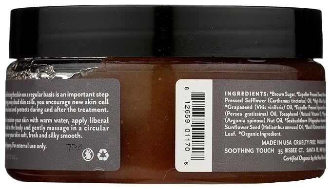 Soothing Touch Organic Herbal Brown Sugar Scrub, Chocolate Peppermint, 8 Oz